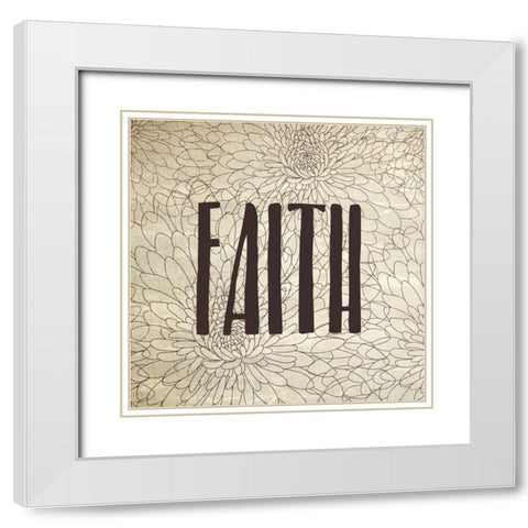 Be Joyful 3 White Modern Wood Framed Art Print with Double Matting by Kimberly, Allen