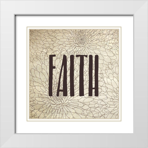 Be Joyful 3 White Modern Wood Framed Art Print with Double Matting by Kimberly, Allen