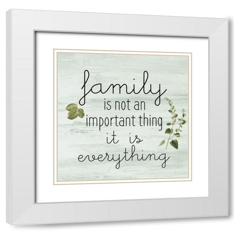 Home and Family 3 White Modern Wood Framed Art Print with Double Matting by Kimberly, Allen