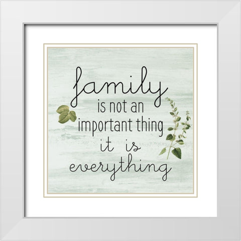 Home and Family 3 White Modern Wood Framed Art Print with Double Matting by Kimberly, Allen