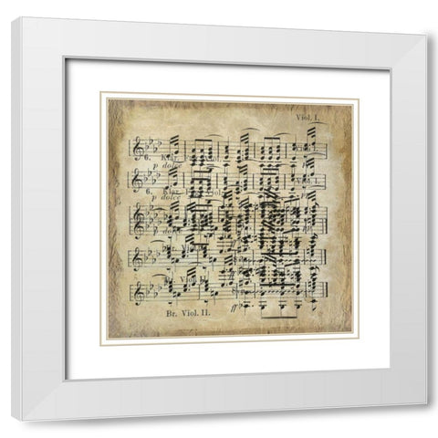 Notes 2 White Modern Wood Framed Art Print with Double Matting by Allen, Kimberly