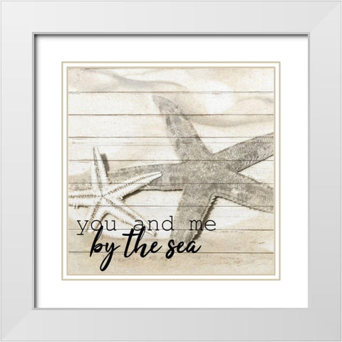 By the Sea 1 White Modern Wood Framed Art Print with Double Matting by Kimberly, Allen