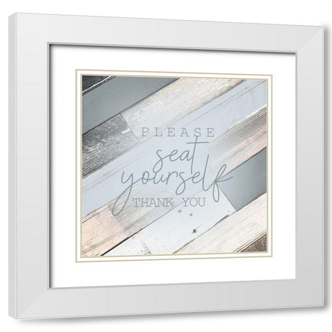 Seat Yourself White Modern Wood Framed Art Print with Double Matting by Kimberly, Allen