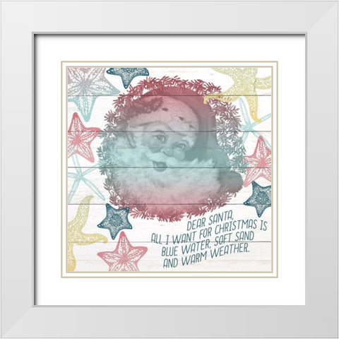 Dear Santa White Modern Wood Framed Art Print with Double Matting by Kimberly, Allen