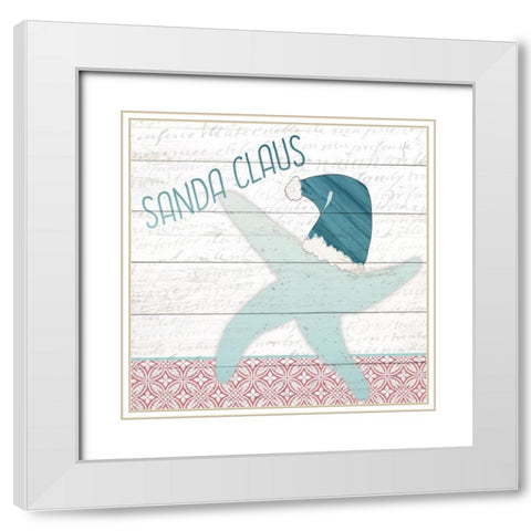 Sanda Claus White Modern Wood Framed Art Print with Double Matting by Kimberly, Allen