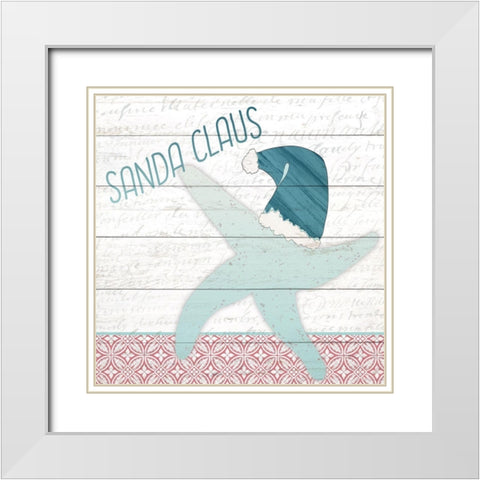 Sanda Claus White Modern Wood Framed Art Print with Double Matting by Kimberly, Allen