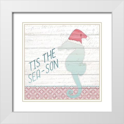 Tis the Sea-Son White Modern Wood Framed Art Print with Double Matting by Kimberly, Allen