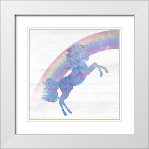 Over The Rainbow 1 White Modern Wood Framed Art Print with Double Matting by Kimberly, Allen