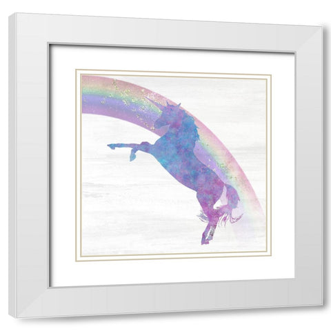 Over The Rainbow 2 White Modern Wood Framed Art Print with Double Matting by Kimberly, Allen