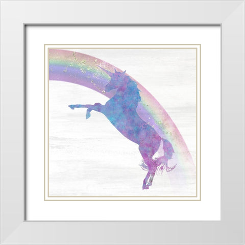 Over The Rainbow 2 White Modern Wood Framed Art Print with Double Matting by Kimberly, Allen