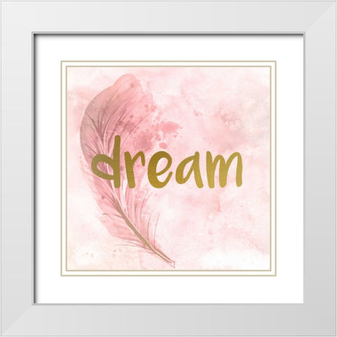 Feathered Dream White Modern Wood Framed Art Print with Double Matting by Allen, Kimberly