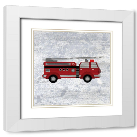 Red 1 White Modern Wood Framed Art Print with Double Matting by Kimberly, Allen