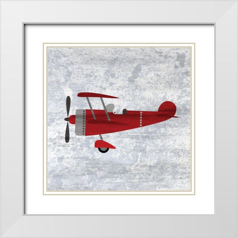 Red 2 White Modern Wood Framed Art Print with Double Matting by Kimberly, Allen