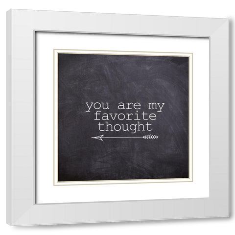 My Favorite Thought White Modern Wood Framed Art Print with Double Matting by Kimberly, Allen