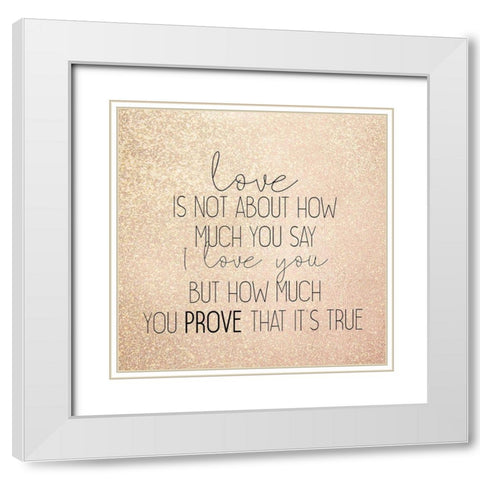 Love is Not White Modern Wood Framed Art Print with Double Matting by Kimberly, Allen