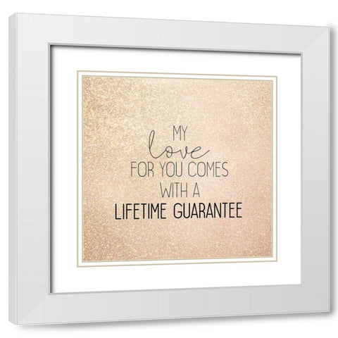My Love White Modern Wood Framed Art Print with Double Matting by Kimberly, Allen