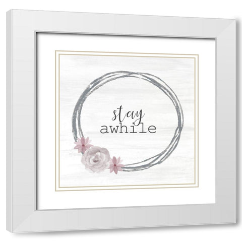 Wildflower Hope 7 White Modern Wood Framed Art Print with Double Matting by Kimberly, Allen