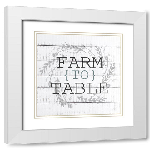 Farmhouse Fresh White Modern Wood Framed Art Print with Double Matting by Kimberly, Allen
