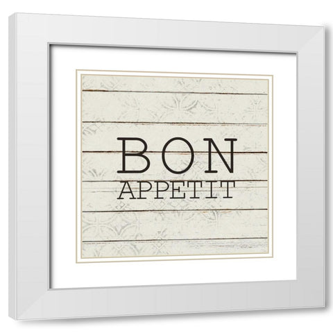 Appetit White Modern Wood Framed Art Print with Double Matting by Kimberly, Allen
