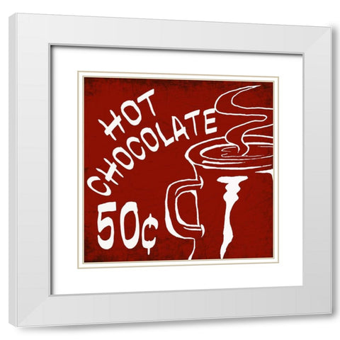 Hot Chocolate White Modern Wood Framed Art Print with Double Matting by Kimberly, Allen