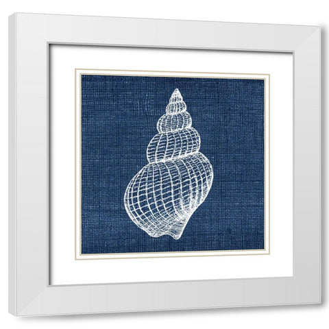 Indigo Sea 2 White Modern Wood Framed Art Print with Double Matting by Allen, Kimberly