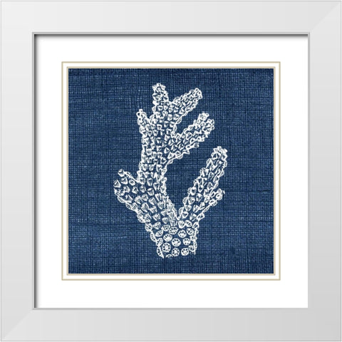 Indigo Sea 3 White Modern Wood Framed Art Print with Double Matting by Allen, Kimberly
