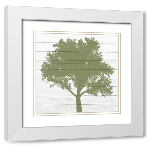 Summer Sage 1 White Modern Wood Framed Art Print with Double Matting by Kimberly, Allen