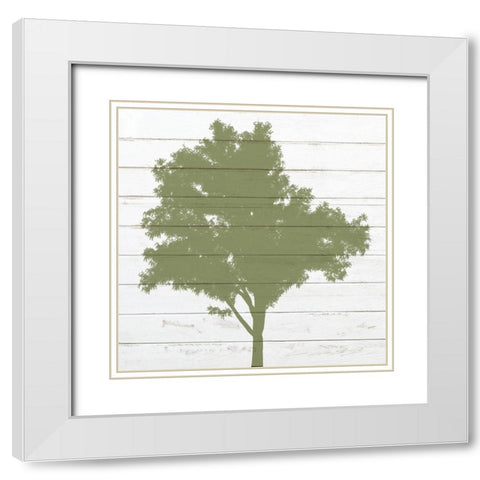 Summer Sage 2 White Modern Wood Framed Art Print with Double Matting by Kimberly, Allen