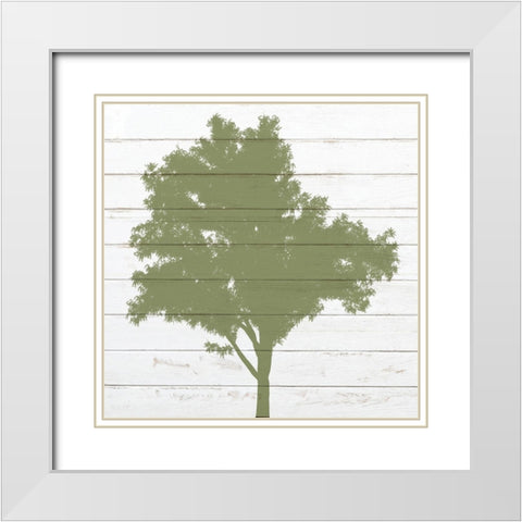 Summer Sage 2 White Modern Wood Framed Art Print with Double Matting by Kimberly, Allen