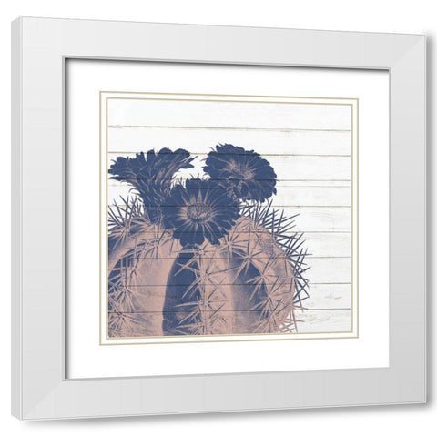 Desert Flower 1 White Modern Wood Framed Art Print with Double Matting by Kimberly, Allen