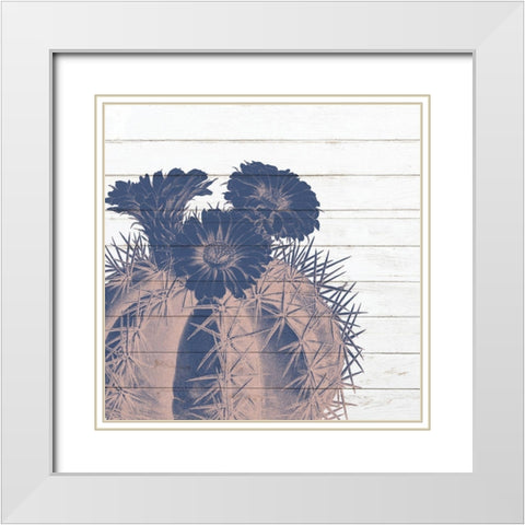 Desert Flower 1 White Modern Wood Framed Art Print with Double Matting by Kimberly, Allen