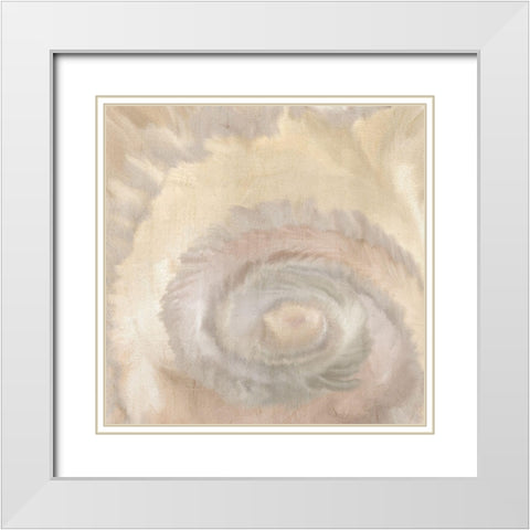 Neutral Swirl White Modern Wood Framed Art Print with Double Matting by Kimberly, Allen