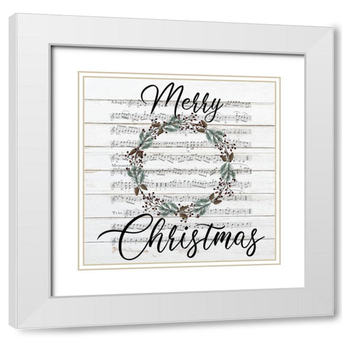 Merry Merry Merry 2 White Modern Wood Framed Art Print with Double Matting by Kimberly, Allen