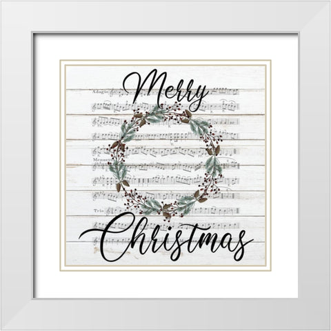 Merry Merry Merry 2 White Modern Wood Framed Art Print with Double Matting by Kimberly, Allen