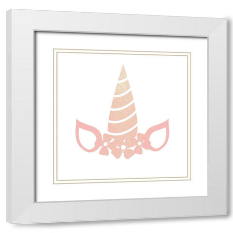 Be the Unicorn 3 White Modern Wood Framed Art Print with Double Matting by Kimberly, Allen