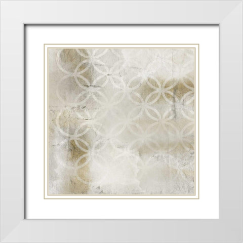 Geo 1 White Modern Wood Framed Art Print with Double Matting by Allen, Kimberly