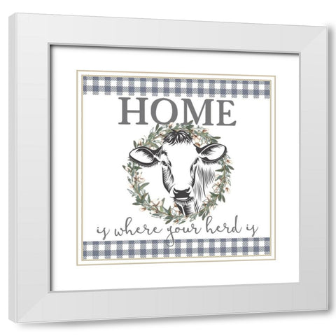 Homebody 3 White Modern Wood Framed Art Print with Double Matting by Kimberly, Allen