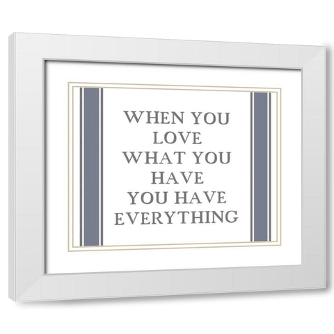 Homebody 4 White Modern Wood Framed Art Print with Double Matting by Kimberly, Allen