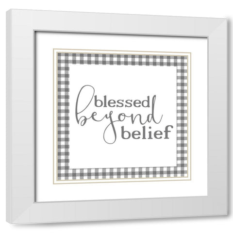 Homebody 14 White Modern Wood Framed Art Print with Double Matting by Kimberly, Allen