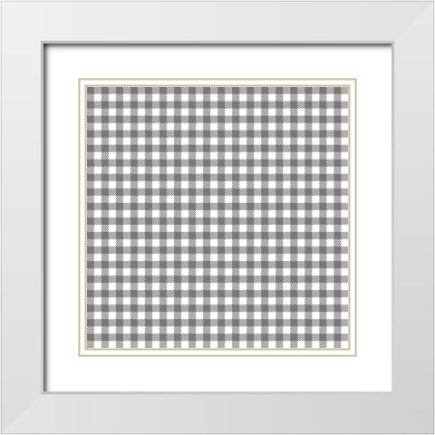 Homebody Pattern 2 White Modern Wood Framed Art Print with Double Matting by Kimberly, Allen