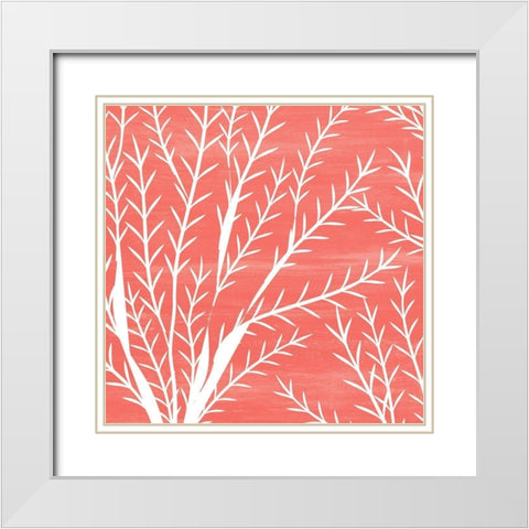 Seaweed 2 White Modern Wood Framed Art Print with Double Matting by Kimberly, Allen