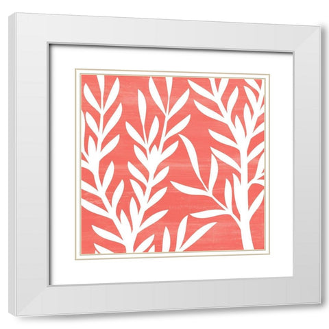 Seaweed 4 White Modern Wood Framed Art Print with Double Matting by Kimberly, Allen