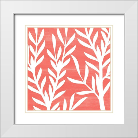 Seaweed 4 White Modern Wood Framed Art Print with Double Matting by Kimberly, Allen