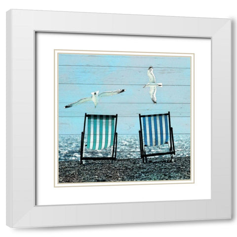 Coastal Life 3 White Modern Wood Framed Art Print with Double Matting by Kimberly, Allen