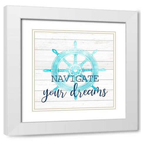Coastal Life 4 White Modern Wood Framed Art Print with Double Matting by Kimberly, Allen