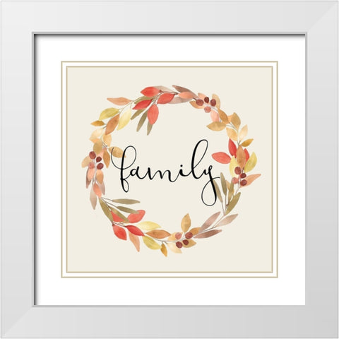 Colors of Fall 1 White Modern Wood Framed Art Print with Double Matting by Kimberly, Allen