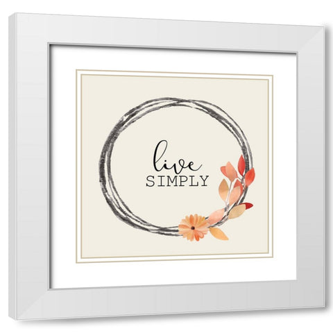 Colors of Fall 5 White Modern Wood Framed Art Print with Double Matting by Kimberly, Allen