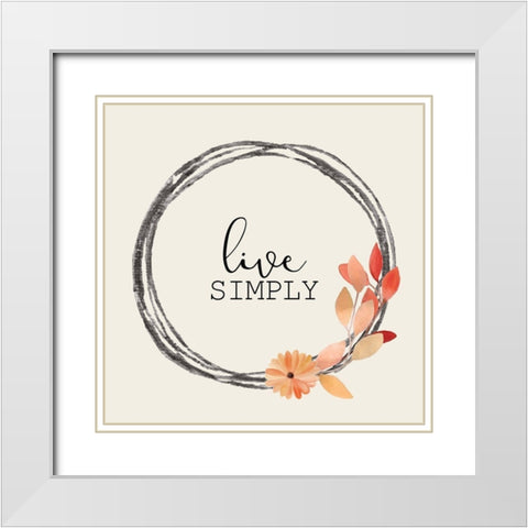 Colors of Fall 5 White Modern Wood Framed Art Print with Double Matting by Kimberly, Allen