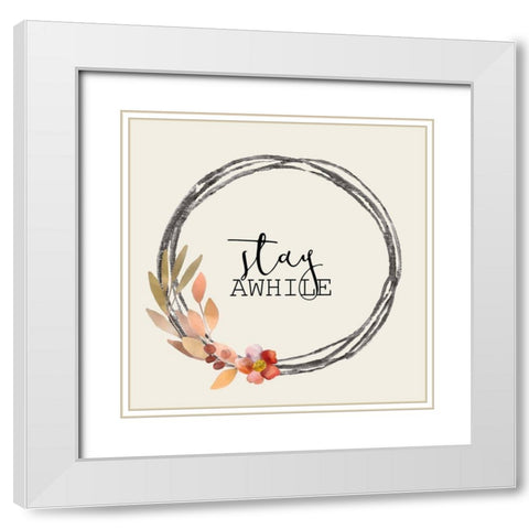 Colors of Fall 6 White Modern Wood Framed Art Print with Double Matting by Kimberly, Allen