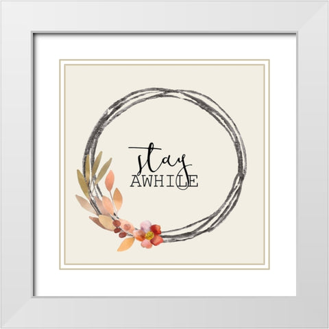 Colors of Fall 6 White Modern Wood Framed Art Print with Double Matting by Kimberly, Allen